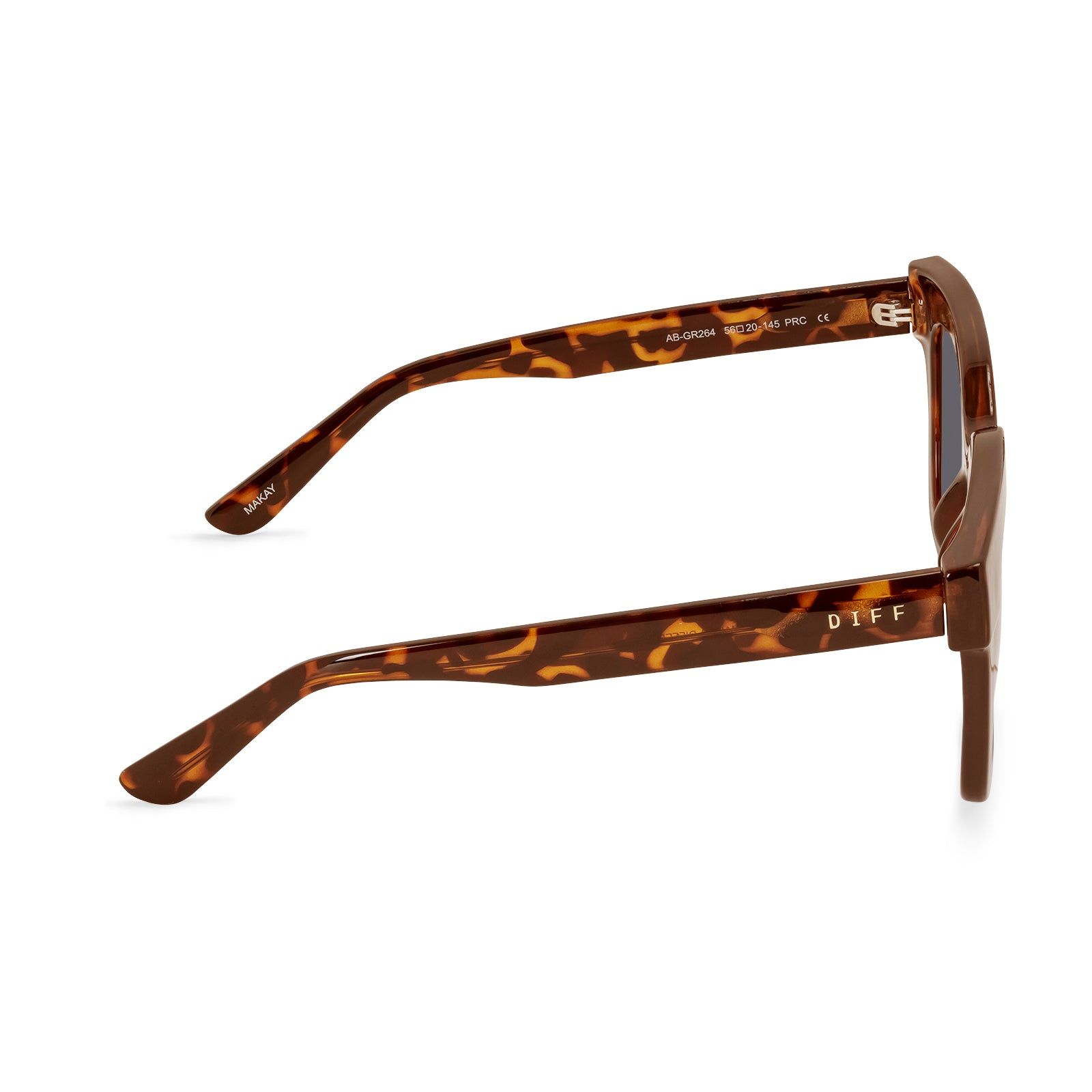 MAKAY - AMBER TORTOISE + GREY SUNGLASSES sold by Diff Eyewear product image thumbnail 2