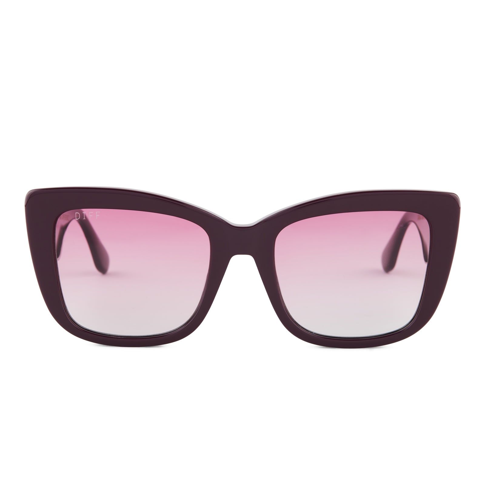 DANIA - CRIMSON + WINE GRADIENT POLARIZED SUNGLASSES sold by Diff Eyewear product image thumbnail 2