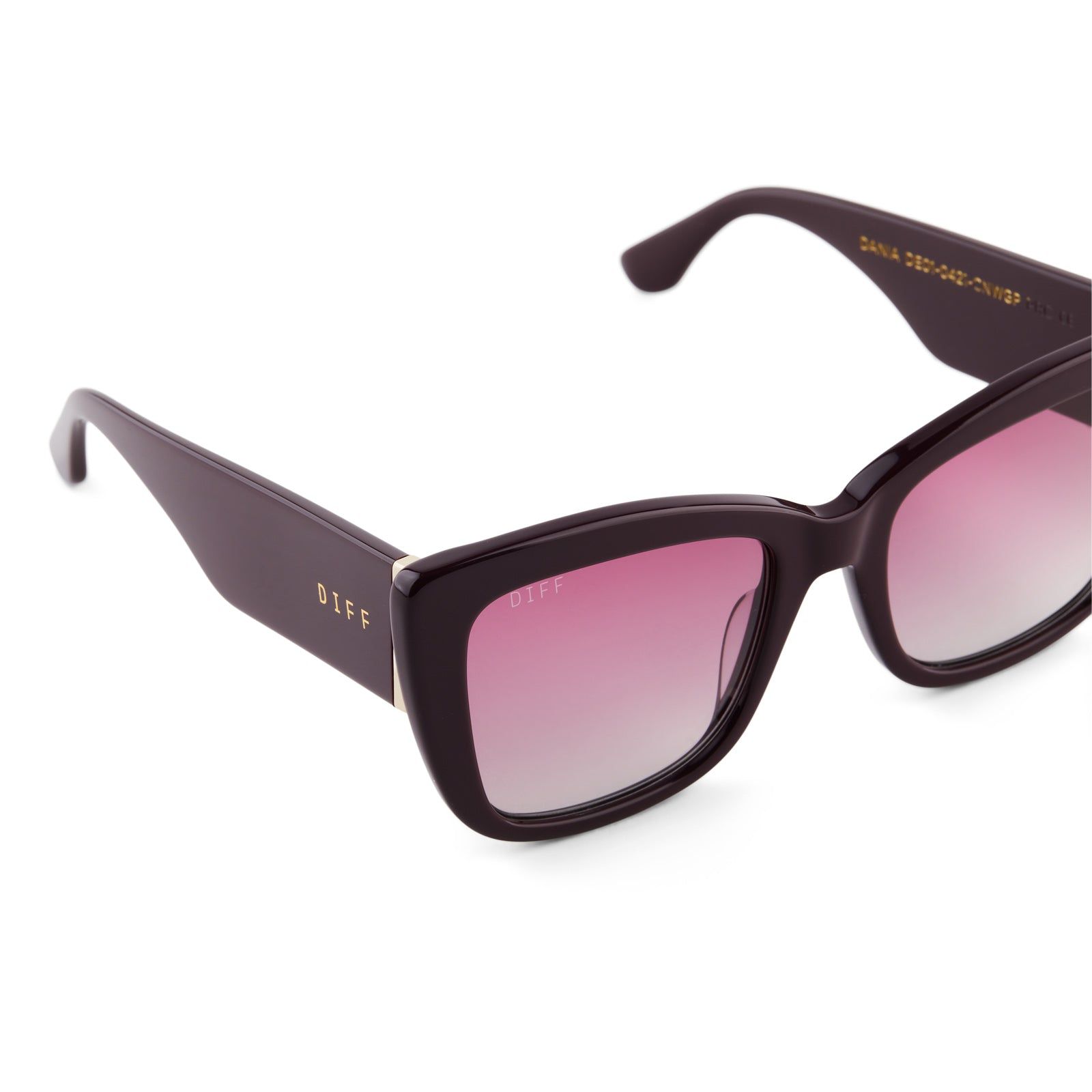 DANIA - CRIMSON + WINE GRADIENT POLARIZED SUNGLASSES sold by Diff Eyewear