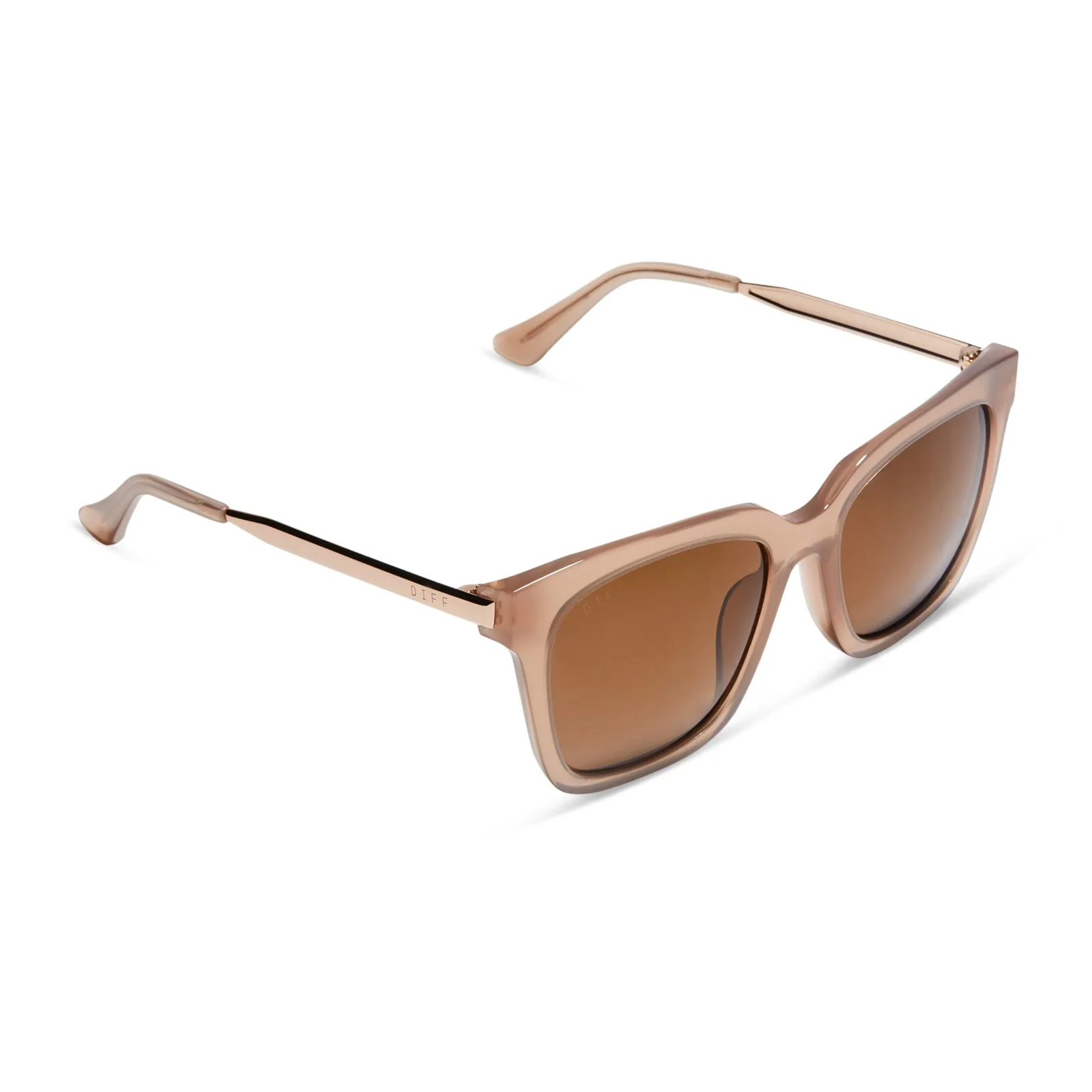 BELLA - WARM TAUPE + BROWN + POLARIZED SUNGLASSES sold by Diff Eyewear product image thumbnail 4