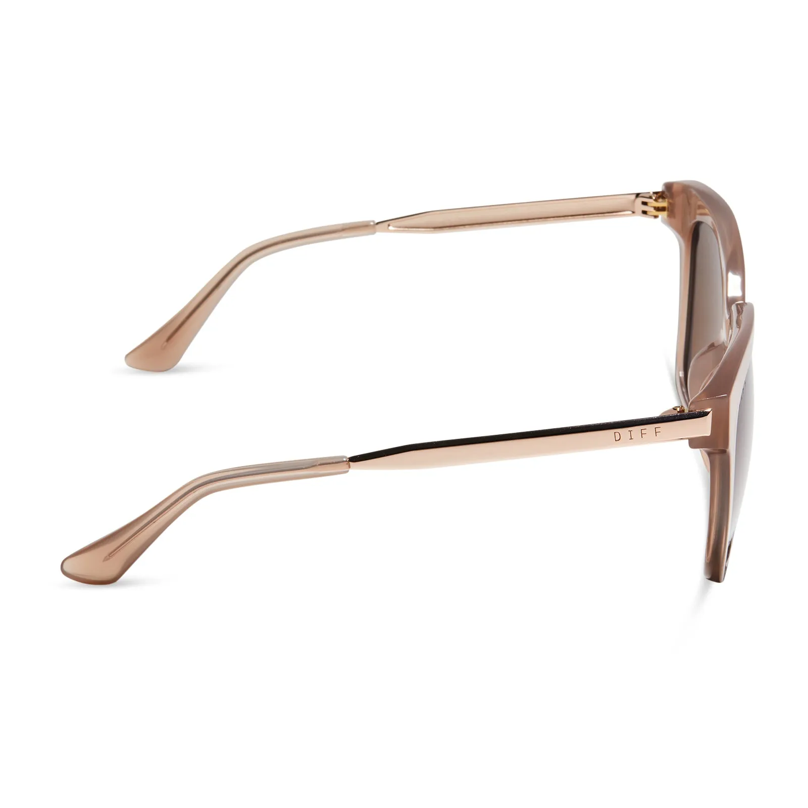 BELLA - WARM TAUPE + BROWN + POLARIZED SUNGLASSES sold by Diff Eyewear product image thumbnail 3