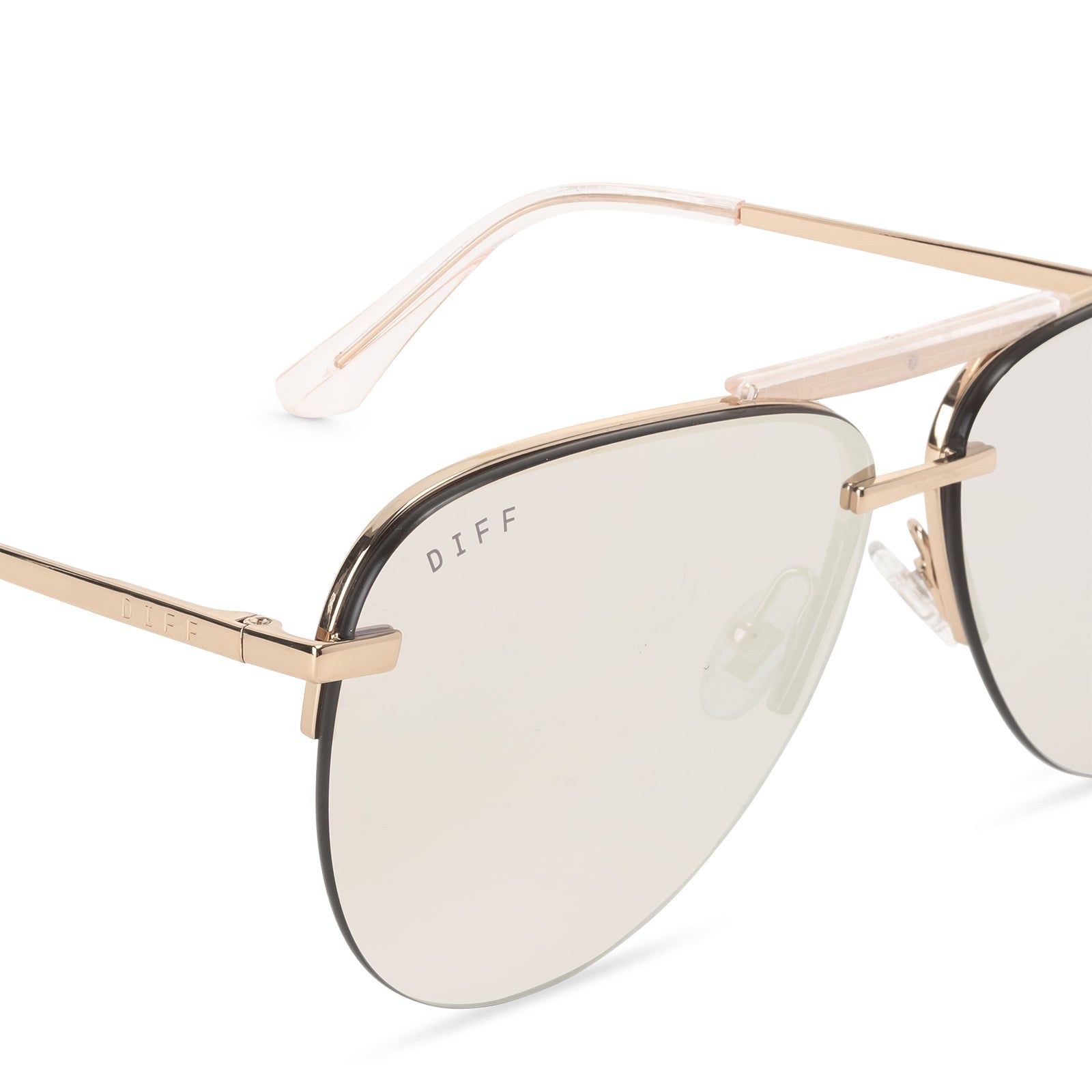 TAHOE - GOLD + BEIGE MIRROR SUNGLASSES sold by Diff Eyewear product image thumbnail 4