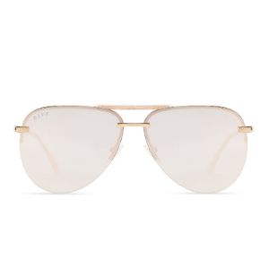 TAHOE - GOLD + BEIGE MIRROR SUNGLASSES sold by Diff Eyewear