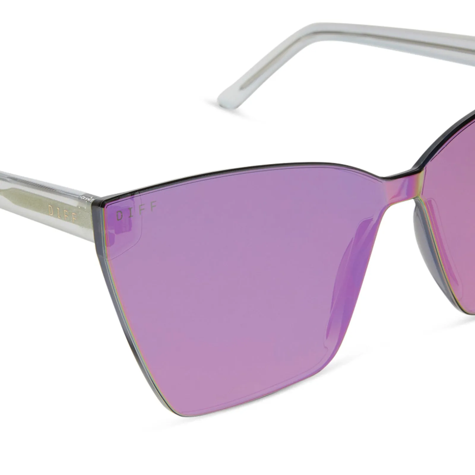 GOLDIE - OPALESCENT PINK + CHERRY BLOSSOM MIRROR SUNGLASSES sold by Diff Eyewear product image thumbnail 4