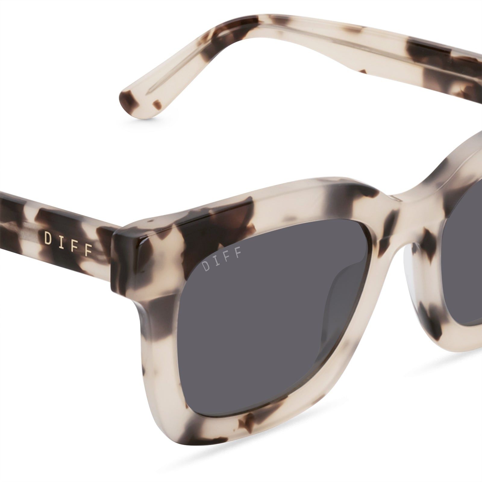 CARSON - CREAM TORTOISE + GREY POLARIZED SUNGLASSES sold by Diff Eyewear product image thumbnail 4