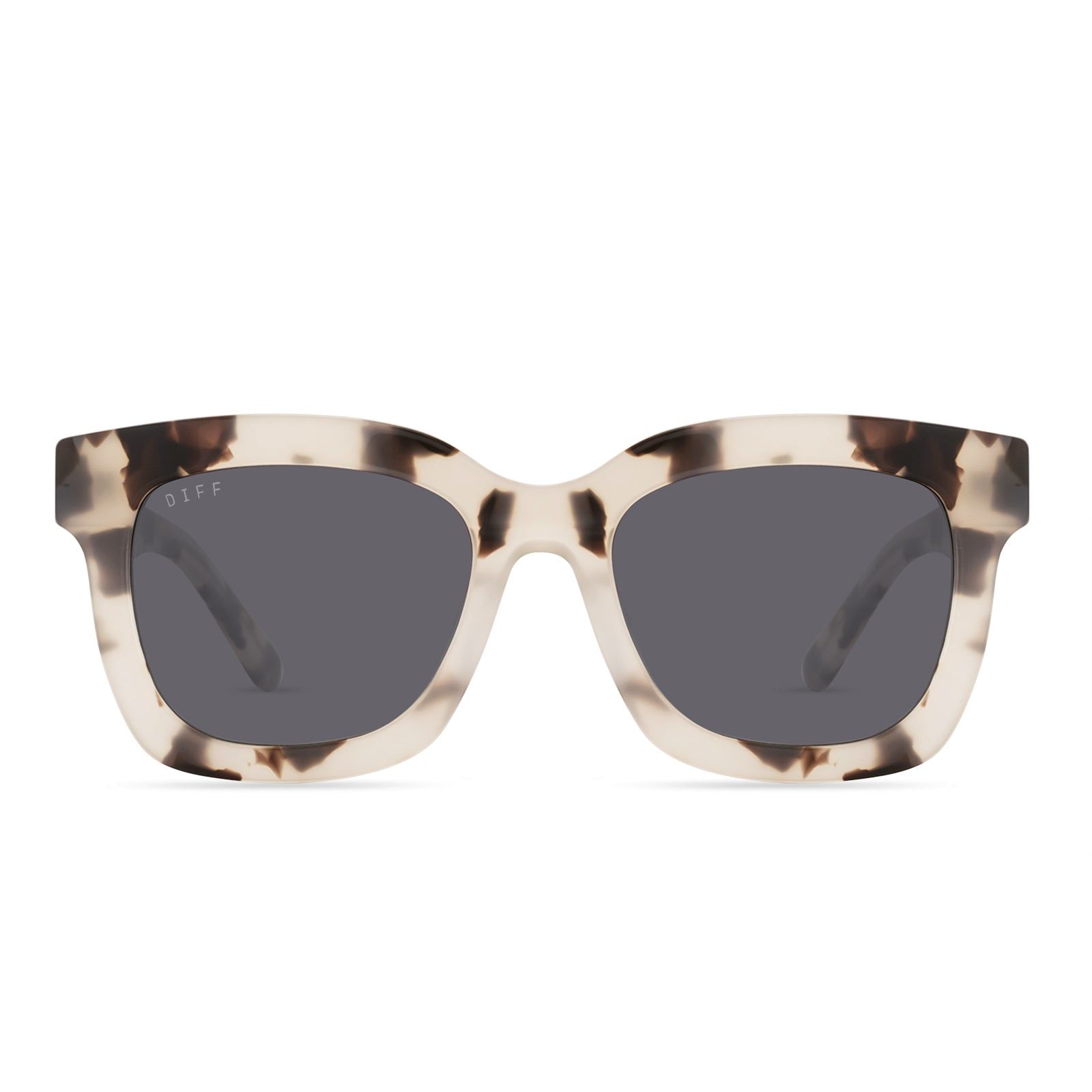 CARSON - CREAM TORTOISE + GREY POLARIZED SUNGLASSES sold by Diff Eyewear