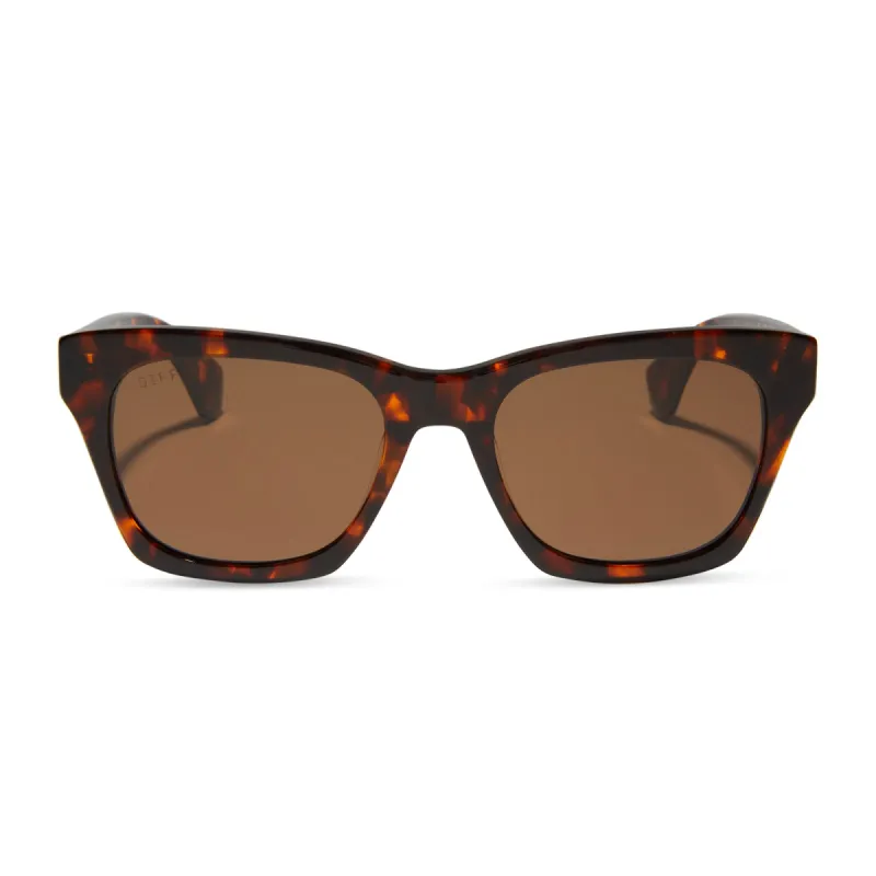 DEAN XL - RICH TORTOISE + BROWN + POLARIZED SUNGLASSES sold by Diff Eyewear