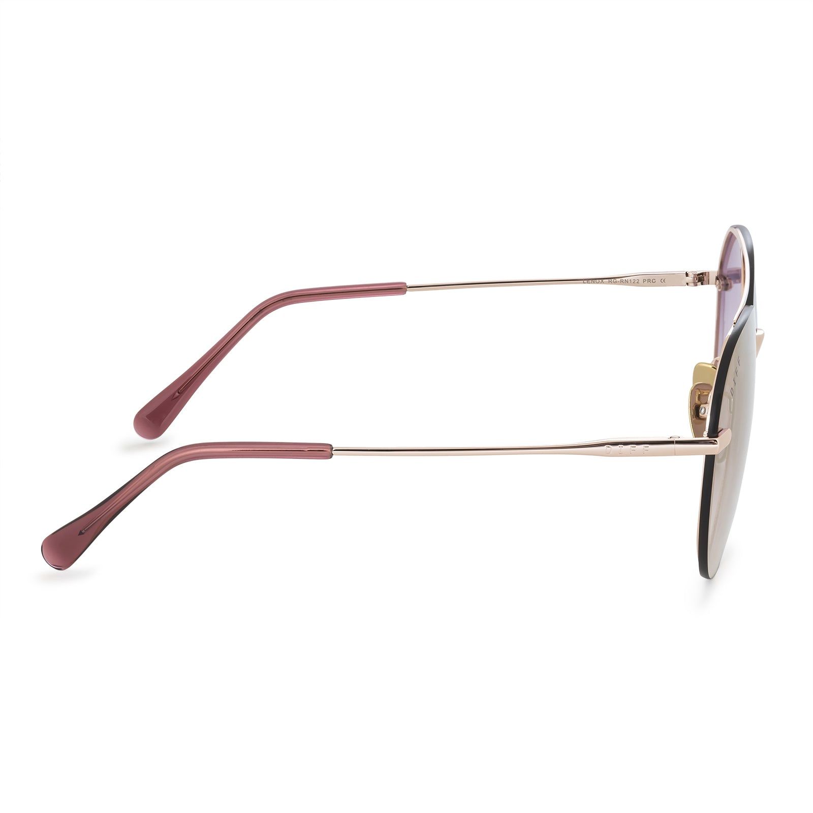 LENOX - ROSE GOLD + RAINBOW FLASH SUNGLASSES sold by Diff Eyewear product image thumbnail 4