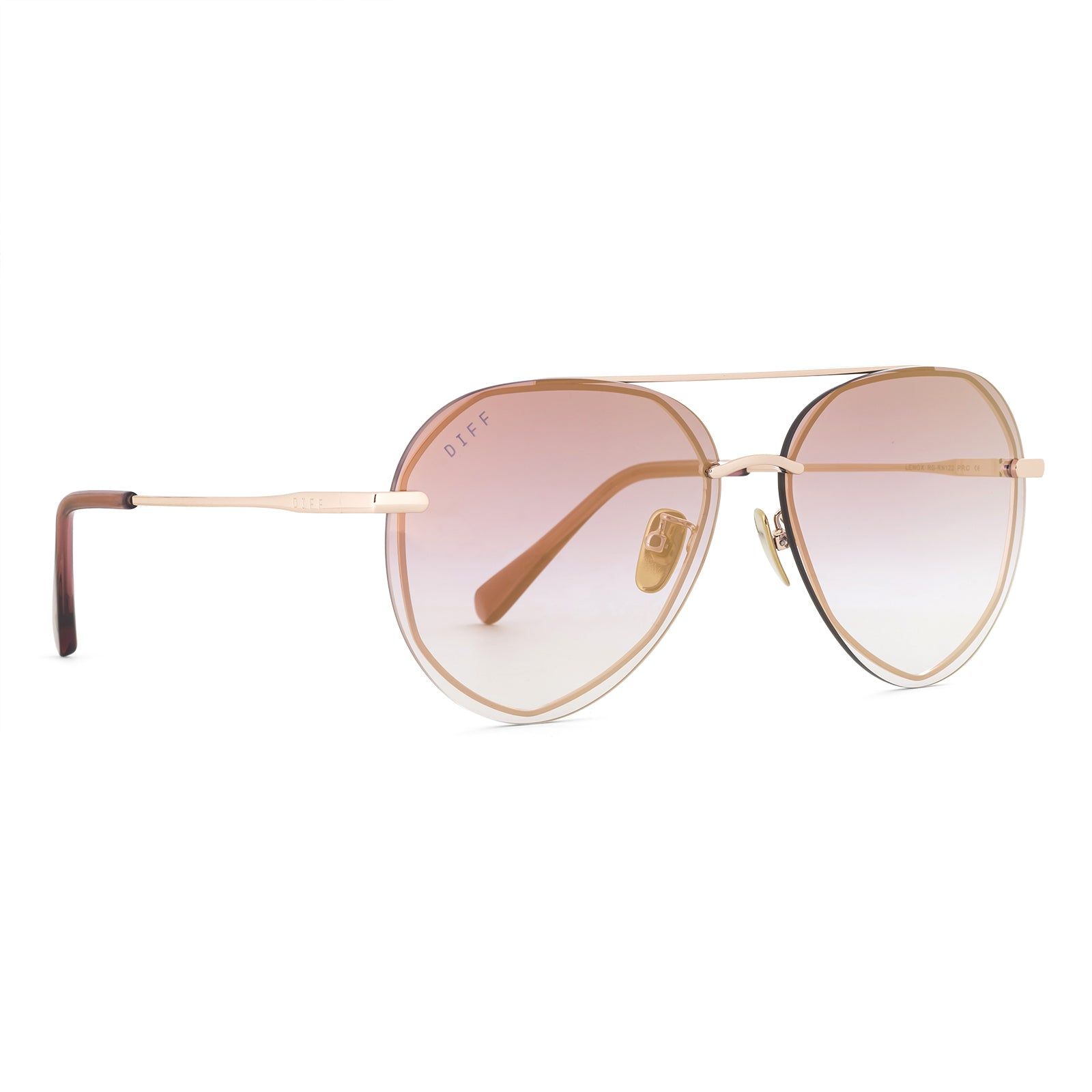 LENOX - ROSE GOLD + RAINBOW FLASH SUNGLASSES sold by Diff Eyewear product image thumbnail 2