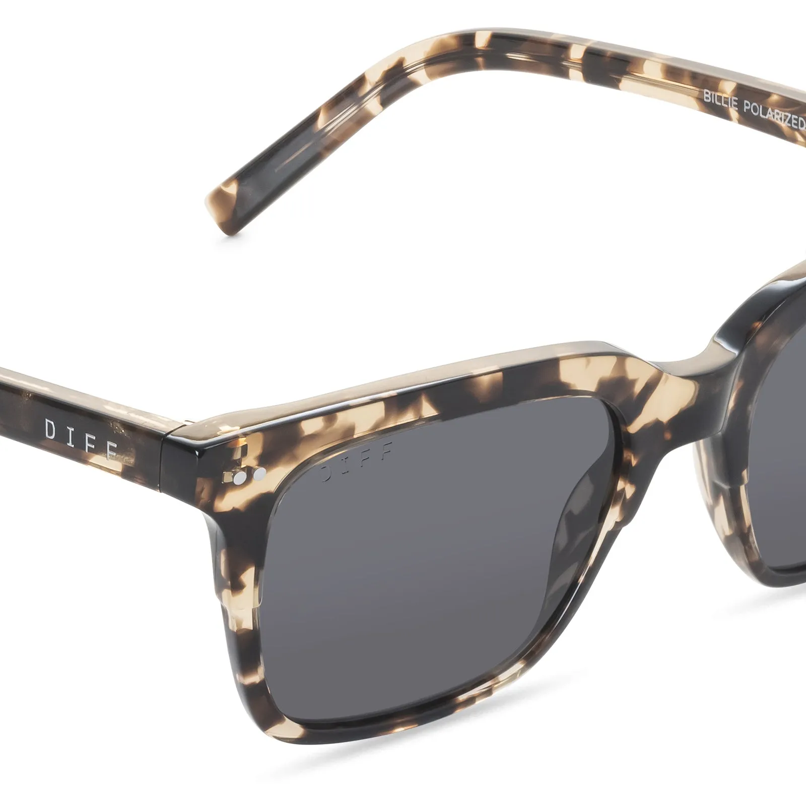 BILLIE - ESPRESSO TORTOISE + GREY + POLARIZED SUNGLASSES sold by Diff Eyewear product image thumbnail 3