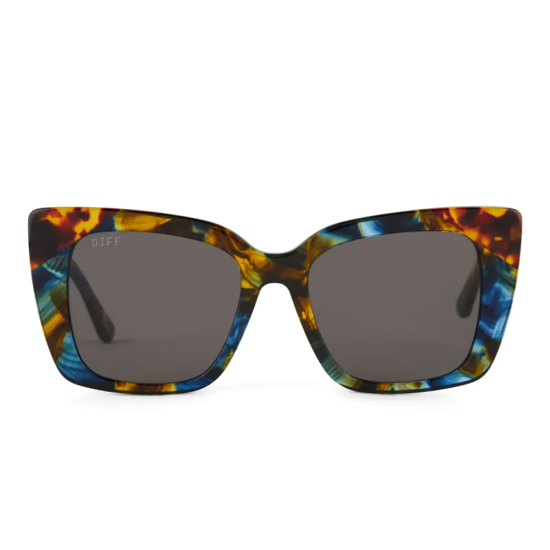 LIZZY - GLACIAL TORTOISE / AMBER TORTOISE + GREY SUNGLASSES sold by Diff Eyewear