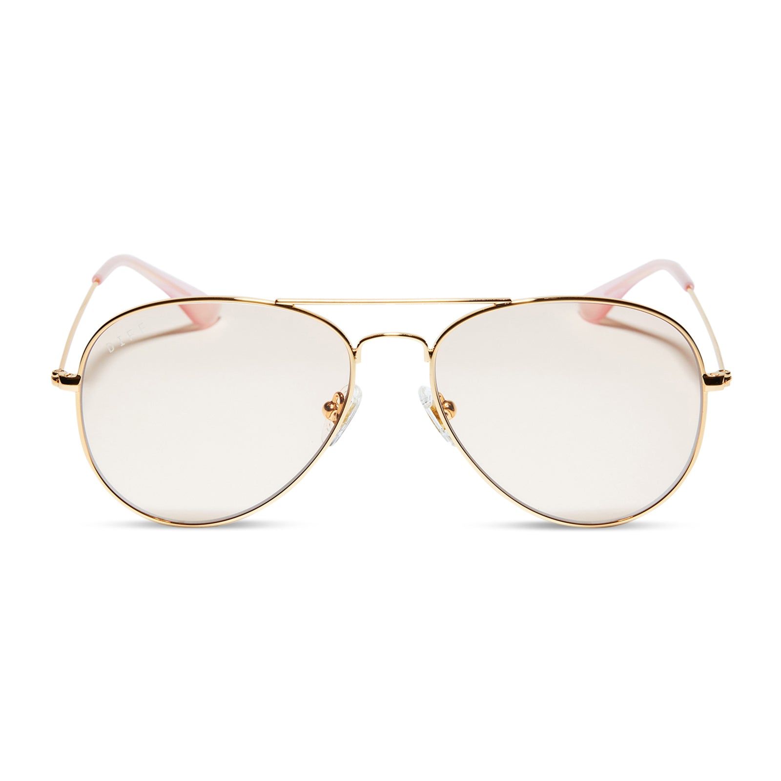CRUZ - GOLD + ROSE TEA PINK SUNGLASSES sold by Diff Eyewear