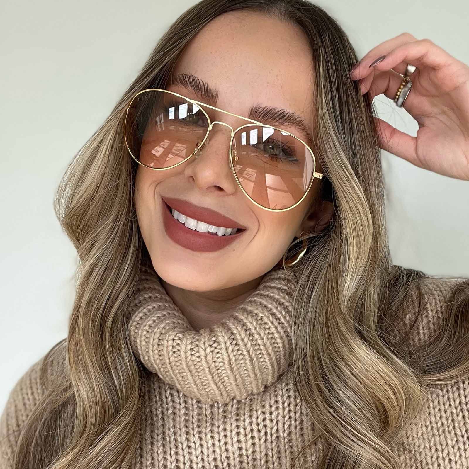 CRUZ - GOLD + ROSE TEA PINK SUNGLASSES sold by Diff Eyewear product image thumbnail 5