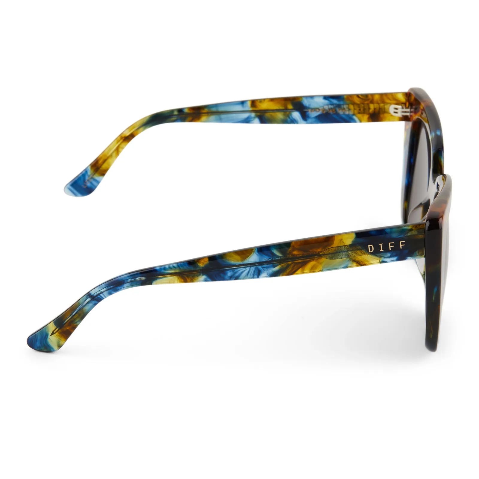 LIZZY - GLACIAL TORTOISE / AMBER TORTOISE + GREY SUNGLASSES sold by Diff Eyewear product image thumbnail 3