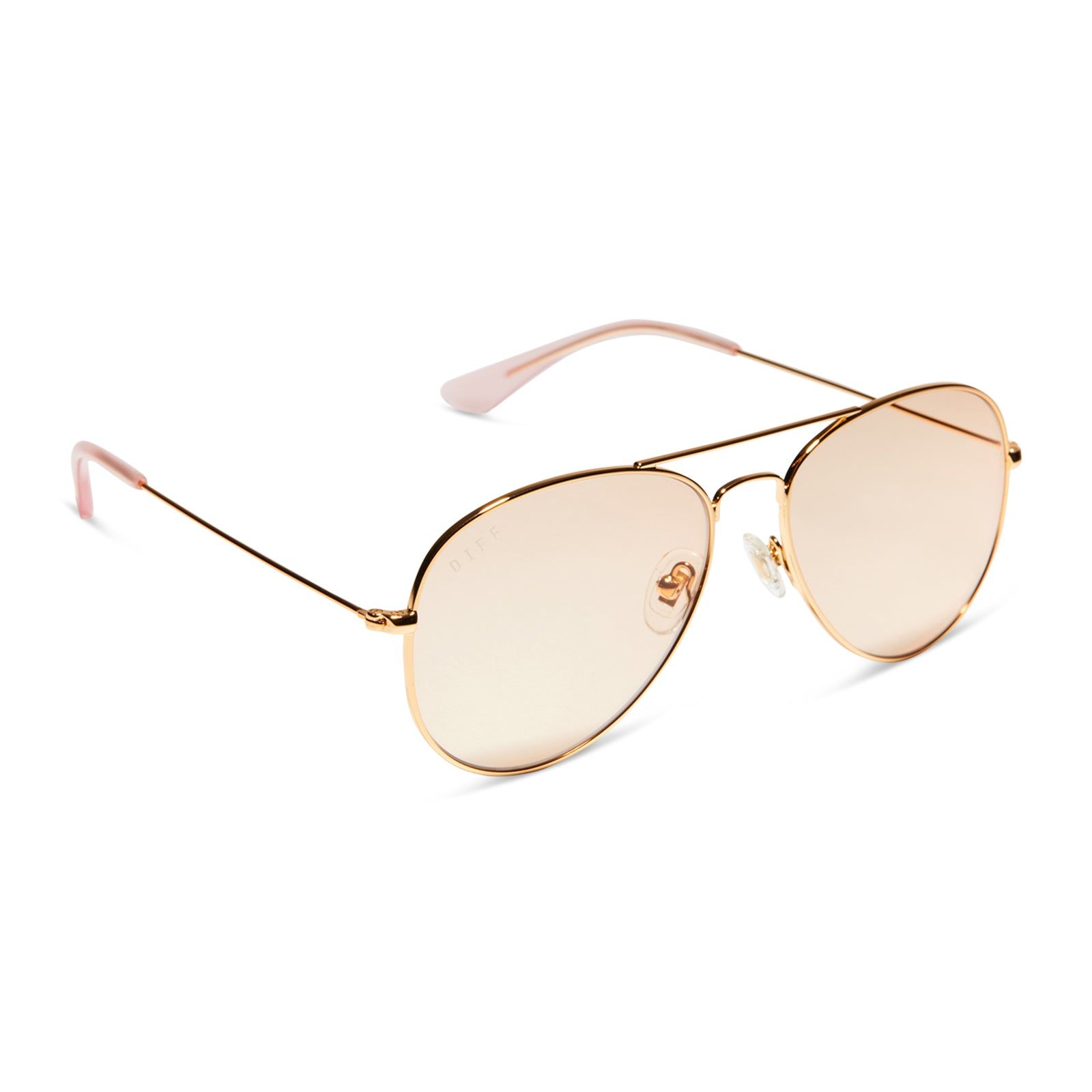 CRUZ - GOLD + ROSE TEA PINK SUNGLASSES sold by Diff Eyewear product image thumbnail 2