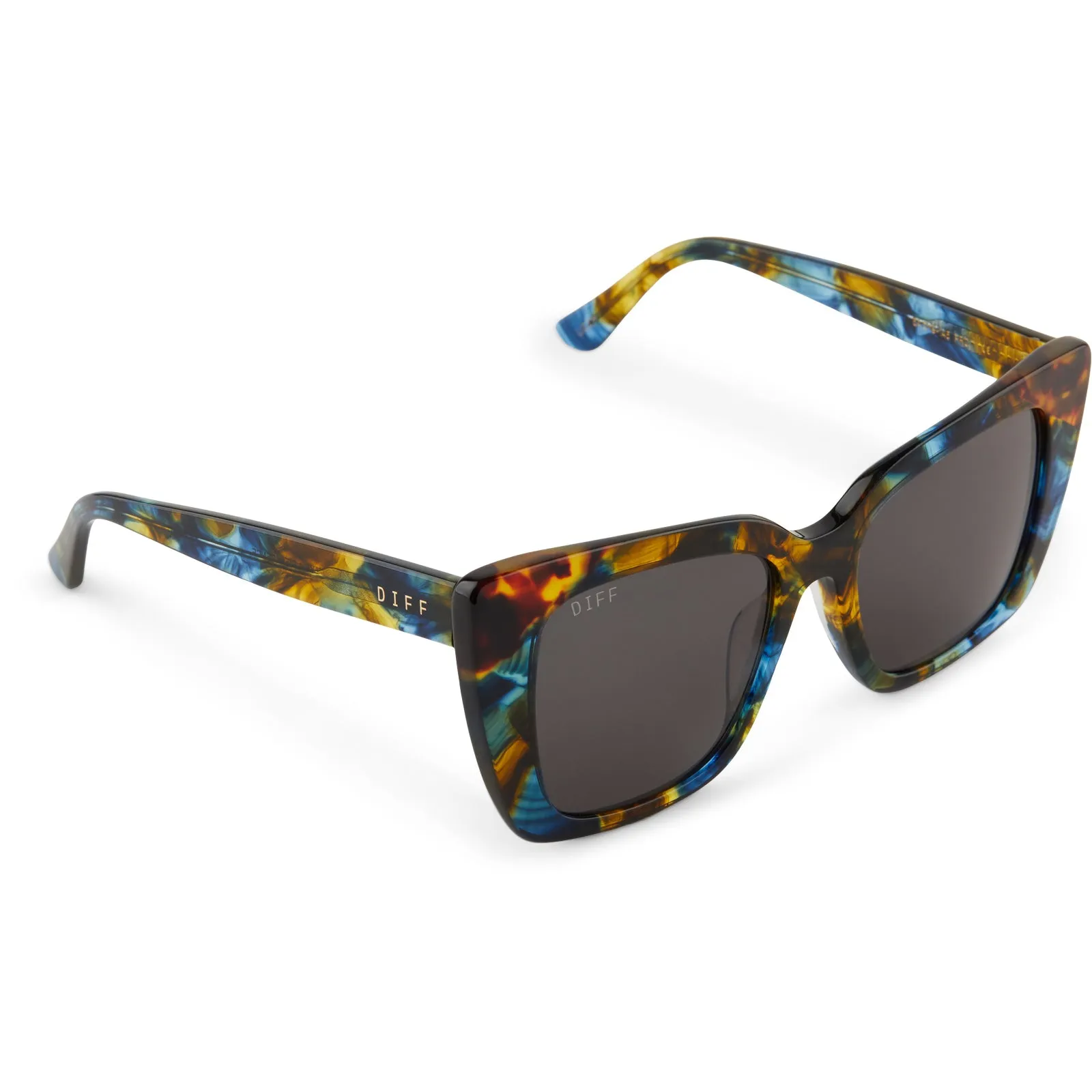 LIZZY - GLACIAL TORTOISE / AMBER TORTOISE + GREY SUNGLASSES sold by Diff Eyewear product image thumbnail 4