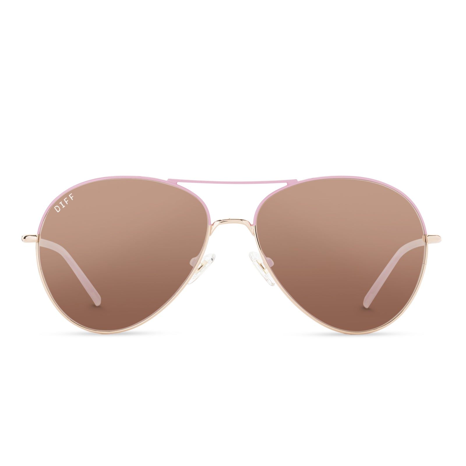 KNOX - PINK + CHERRY BLOSSOM MIRROR SUNGLASSES sold by Diff Eyewear