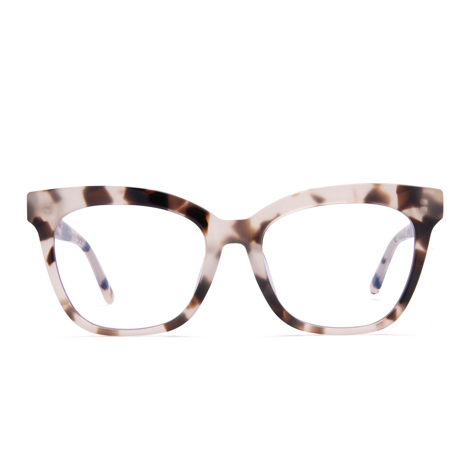 WINSTON - CREAM TORTOISE + CLEAR GLASSES sold by Diff Eyewear