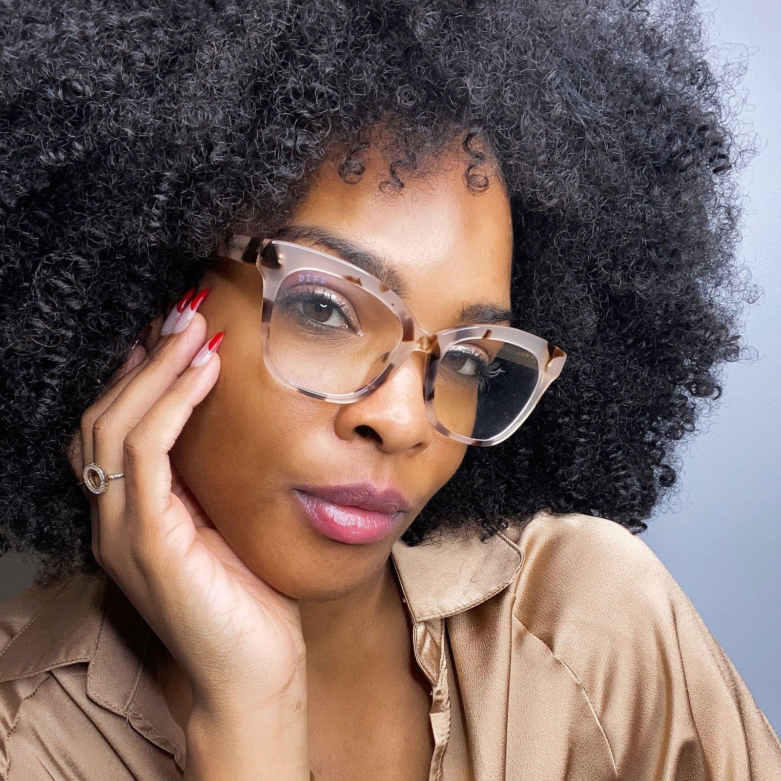 WINSTON - CREAM TORTOISE + CLEAR GLASSES sold by Diff Eyewear product image thumbnail 6