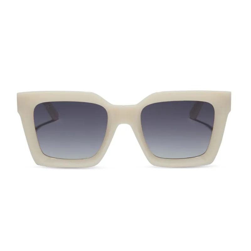 MADI NELSON - THE NAVY + MERINGUE + GREY GRADIENT + POLARIZED SUNGLASSES sold by Diff Eyewear