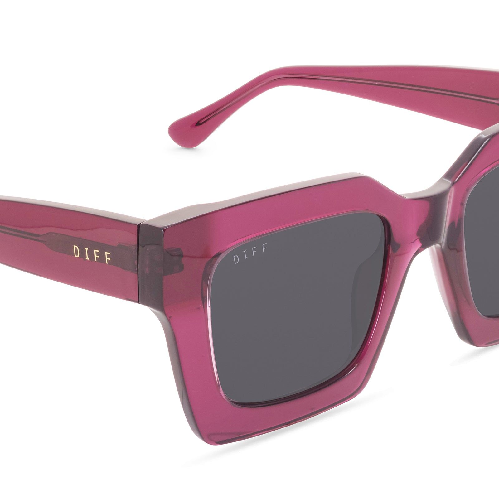 DANI - UMBRIA CRYSTAL + GREY + POLARIZED SUNGLASSES sold by Diff Eyewear product image thumbnail 3