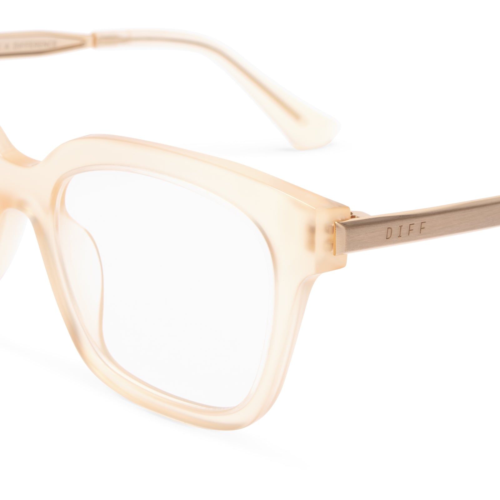 BELLA XS - MELON CRUSH + CLEAR GLASSES sold by Diff Eyewear product image thumbnail 3