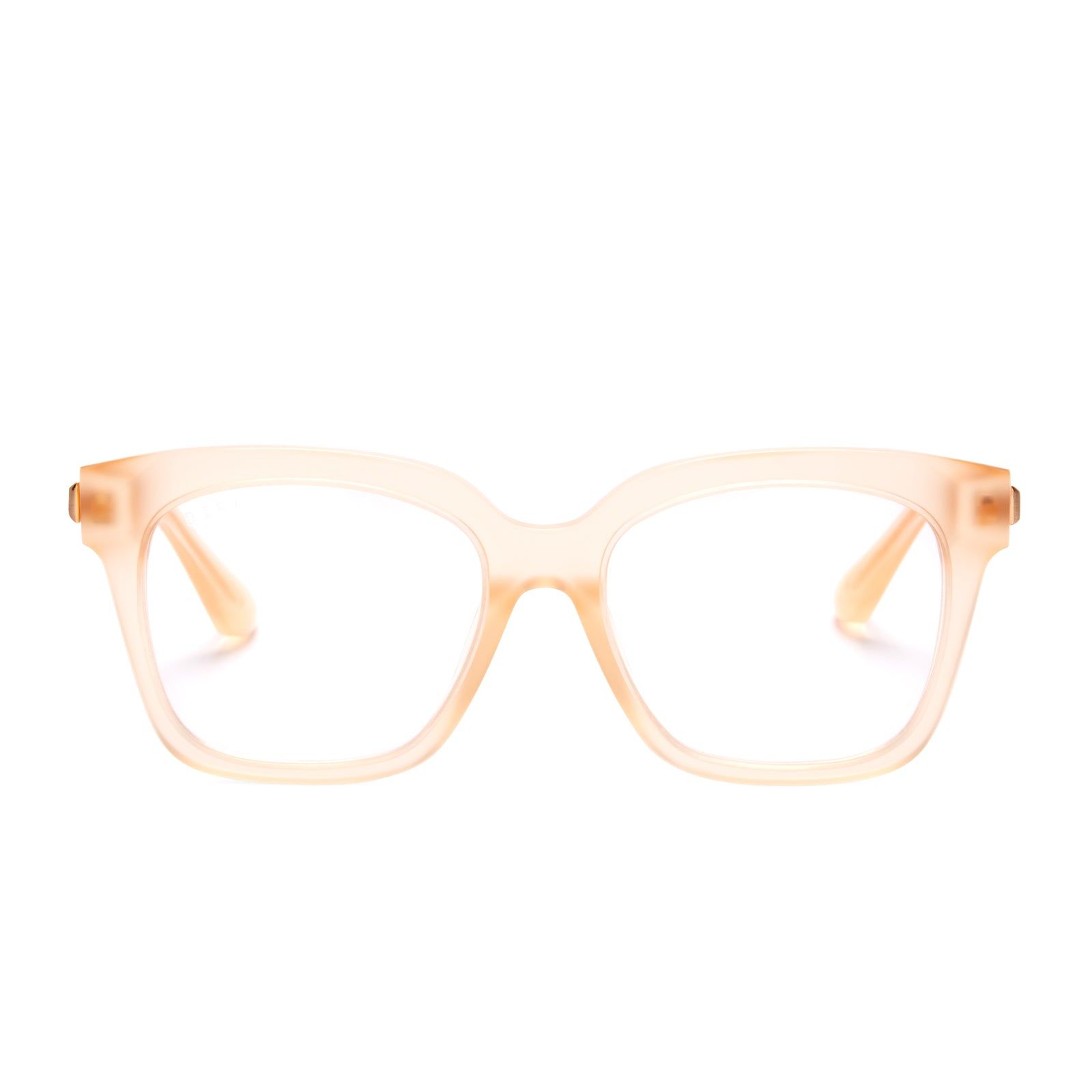 BELLA XS - MELON CRUSH + CLEAR GLASSES sold by Diff Eyewear