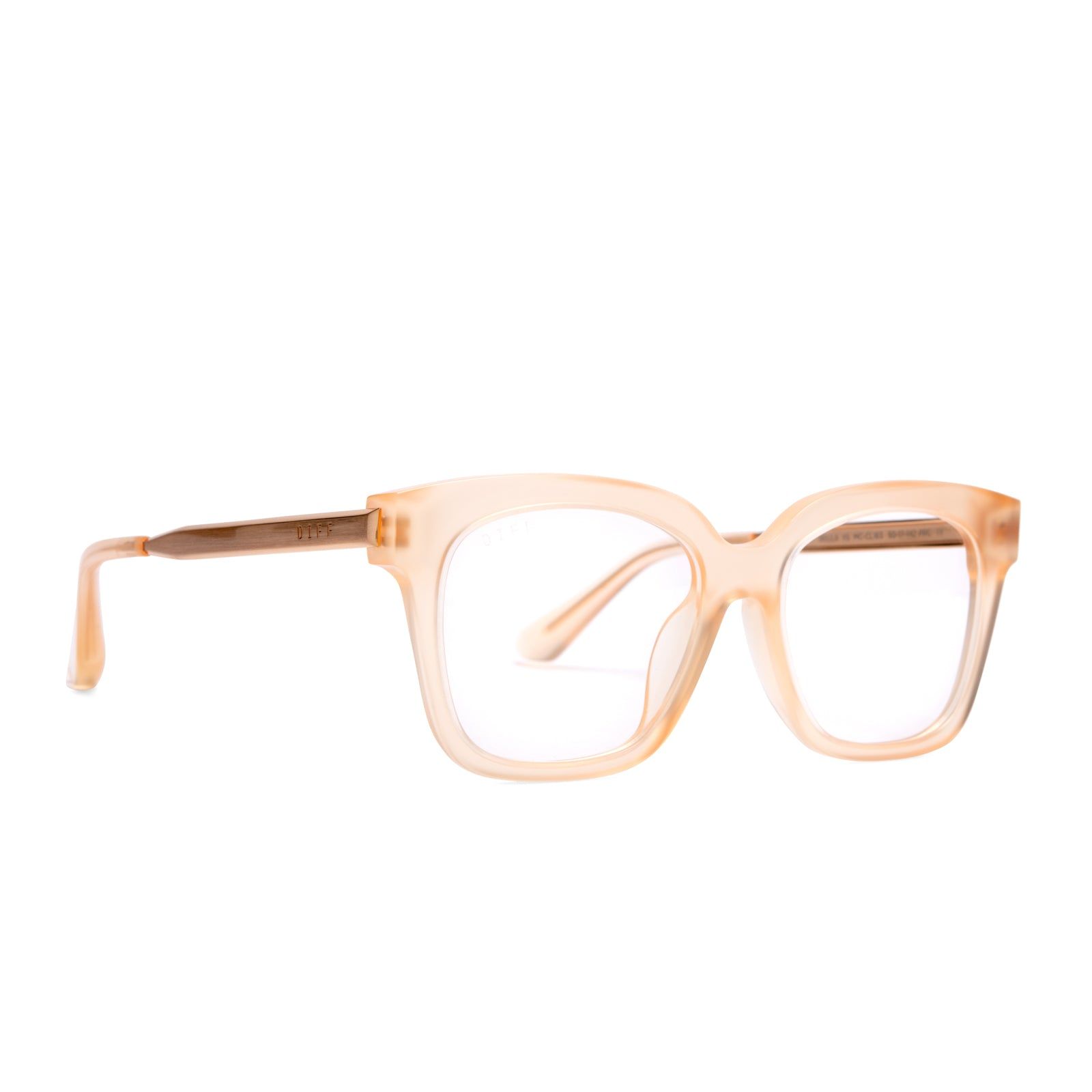 BELLA XS - MELON CRUSH + CLEAR GLASSES sold by Diff Eyewear product image thumbnail 2