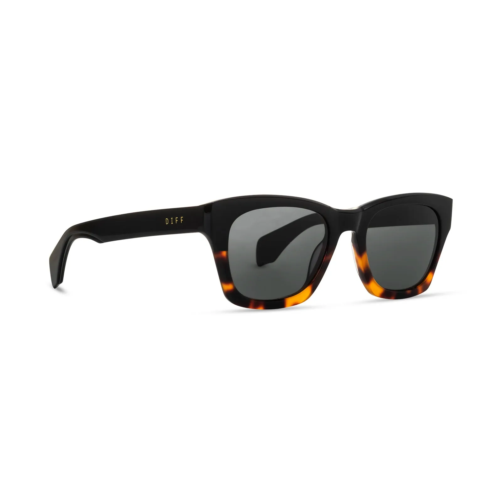 DEAN - BLACK TORTOISE + GREY POLARIZED SUNGLASSES sold by Diff Eyewear product image thumbnail 2