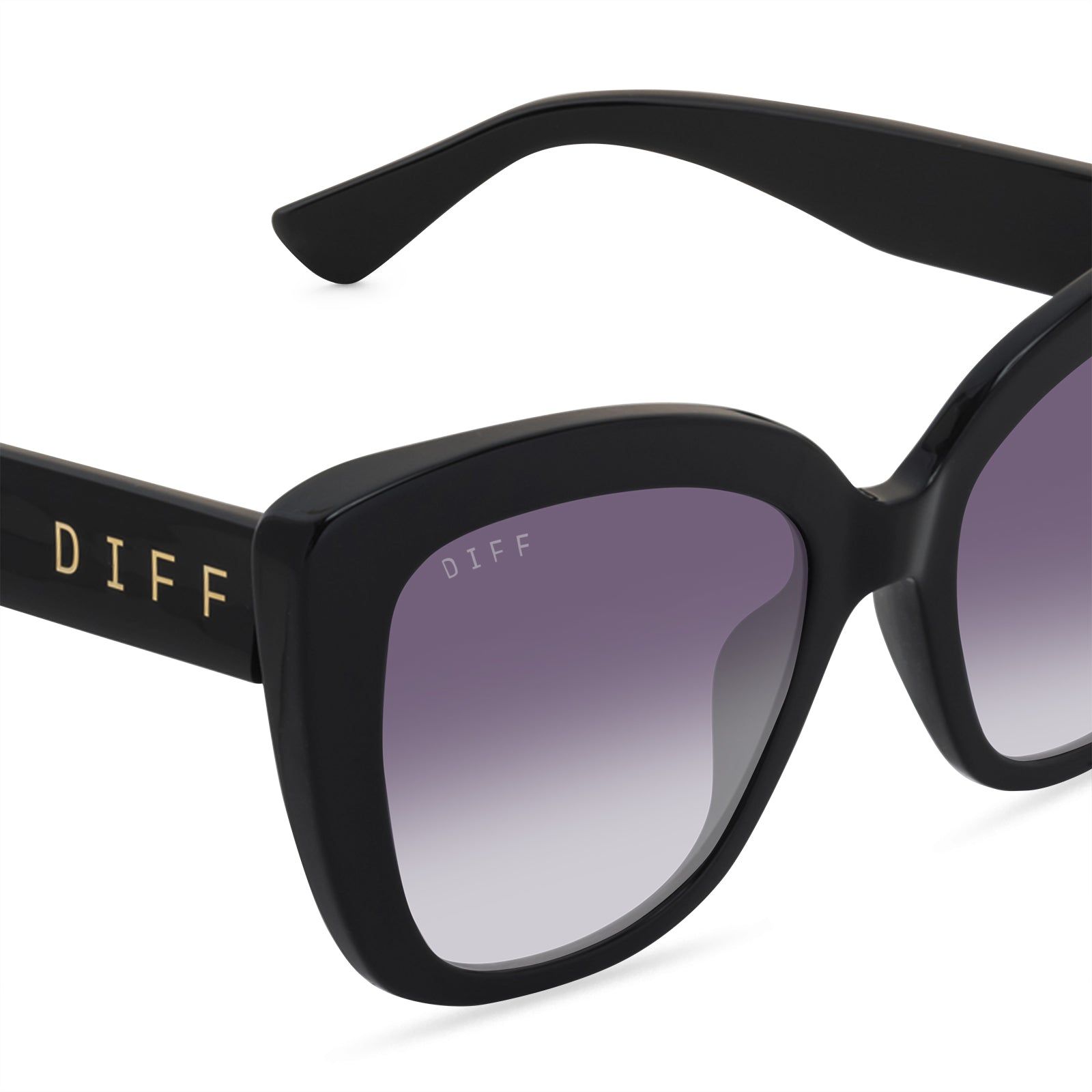 AURORA - BLACK + GREY GRADIENT SUNGLASSES sold by Diff Eyewear product image thumbnail 4