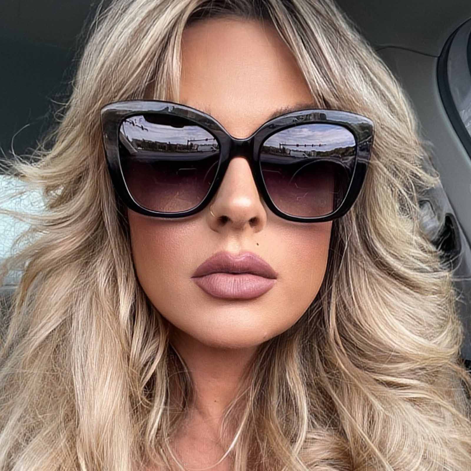 AURORA - BLACK + GREY GRADIENT SUNGLASSES sold by Diff Eyewear product image thumbnail 8