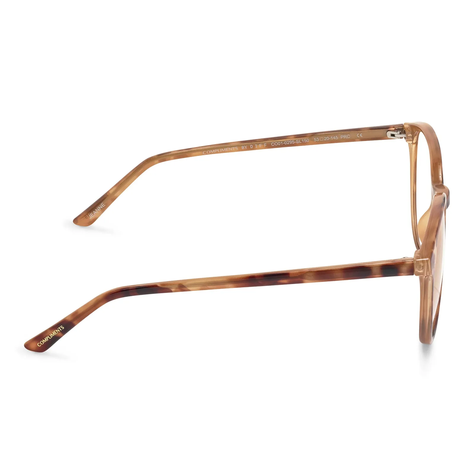 JEANNE - AMBER TORTOISE + BLUE LIGHT TECHNOLOGY GLASSES sold by Diff Eyewear product image thumbnail 3