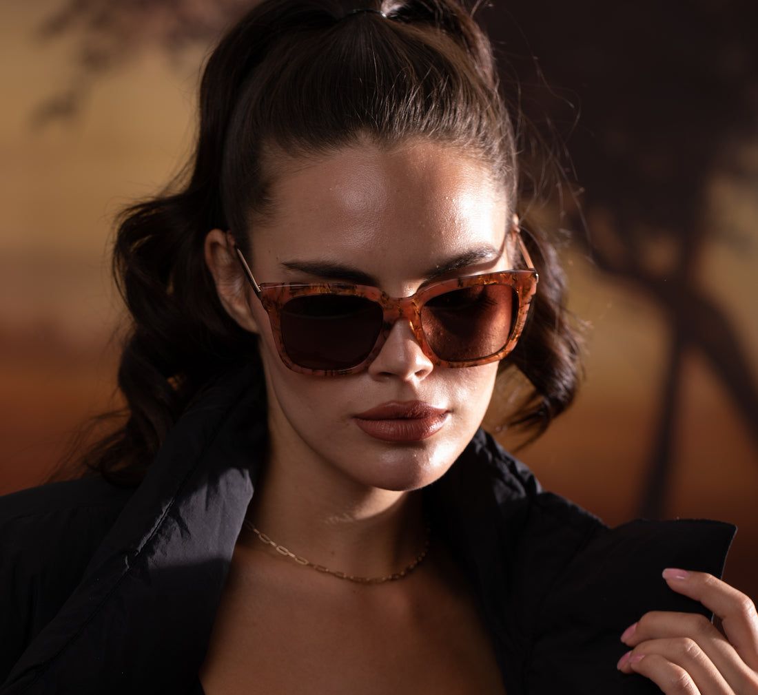 BELLA - BEIGE CORAL TORTOISE + BROWN GRADIENT POLARIZED SUNGLASSES sold by Diff Eyewear product image thumbnail 2