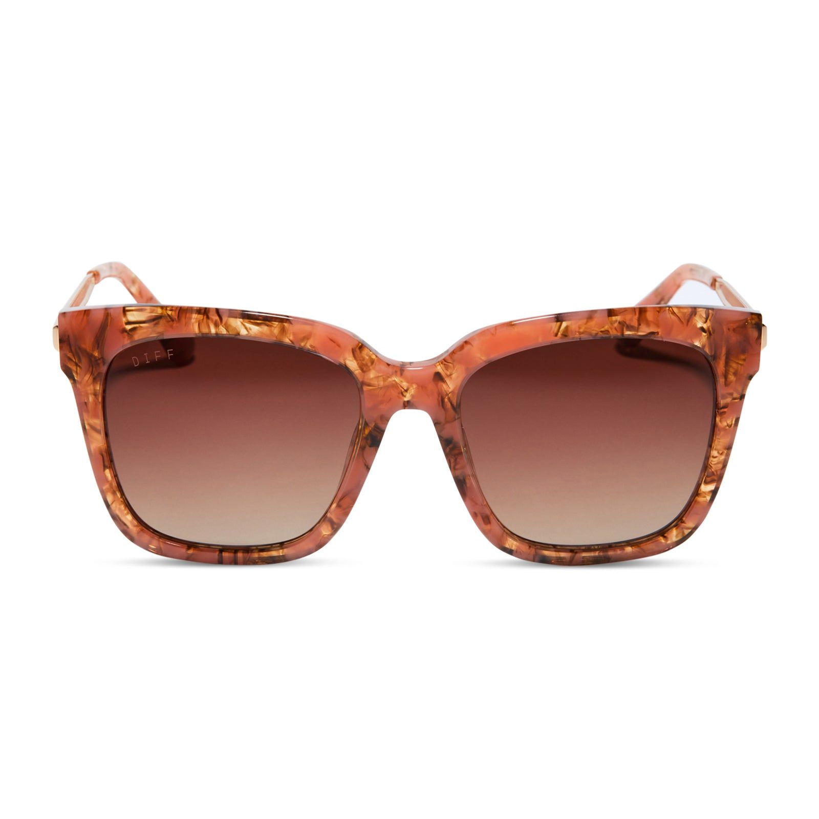 BELLA - BEIGE CORAL TORTOISE + BROWN GRADIENT POLARIZED SUNGLASSES sold by Diff Eyewear