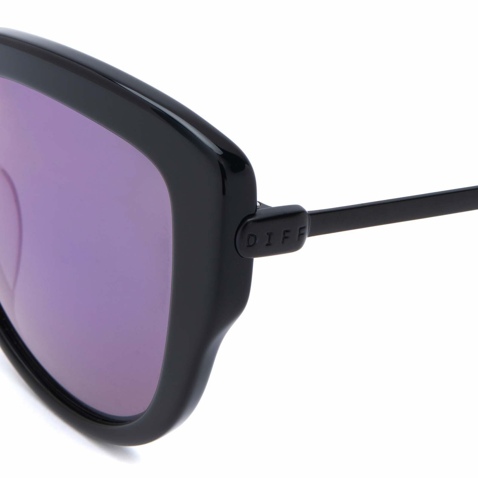 AVERY - BLACK + PURPLE MIRROR + POLARIZED SUNGLASSES sold by Diff Eyewear product image thumbnail 4