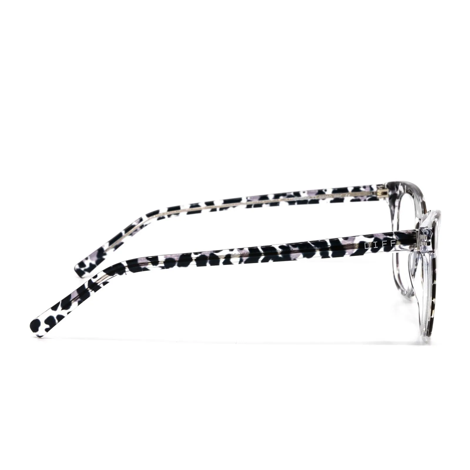 CARINA - CLEAR LEOPARD + BLUE LIGHT TECHNOLOGY GLASSES sold by Diff Eyewear product image thumbnail 3
