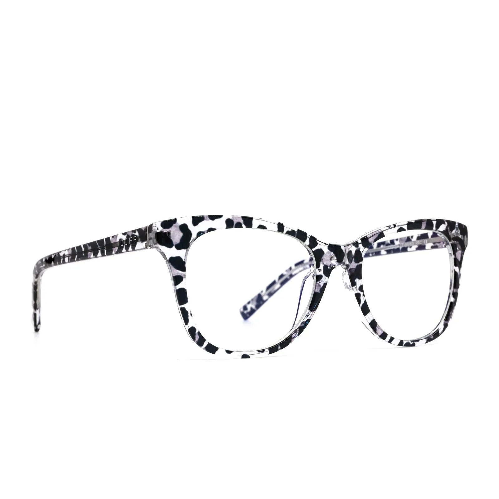 CARINA - CLEAR LEOPARD + BLUE LIGHT TECHNOLOGY GLASSES sold by Diff Eyewear product image thumbnail 2