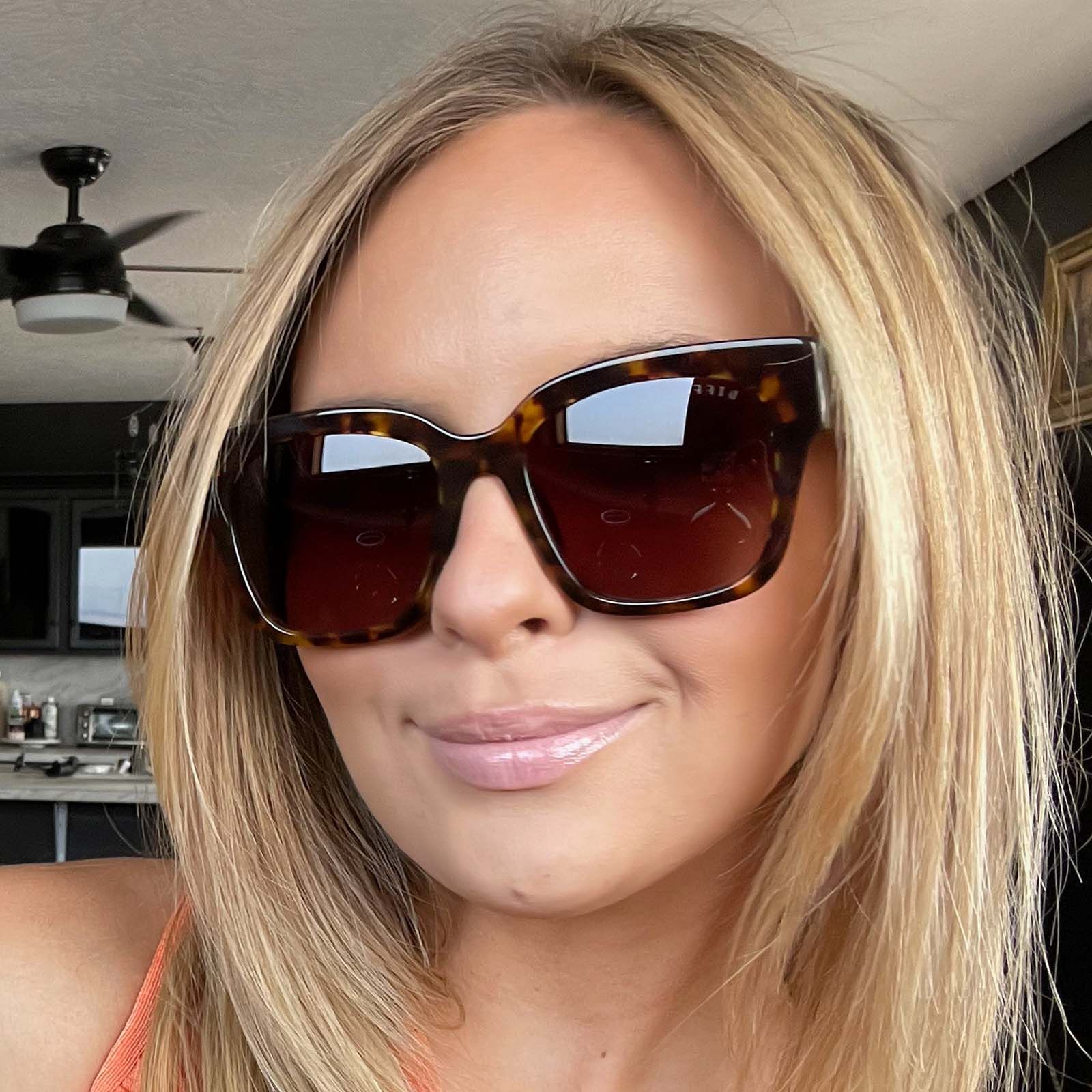 BELLA II - AMBER TORTOISE + BROWN GRADIENT SUNGLASSES sold by Diff Eyewear product image thumbnail 8