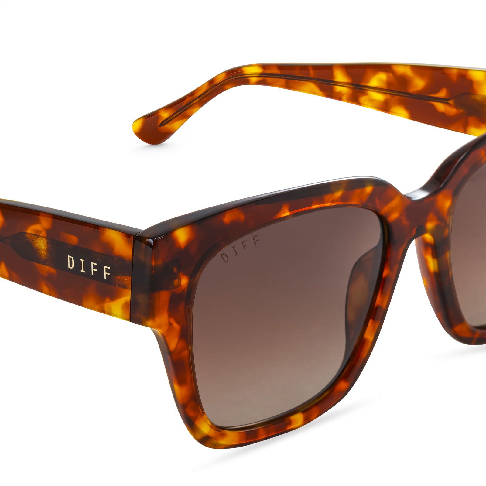 BELLA II - AMBER TORTOISE + BROWN GRADIENT SUNGLASSES sold by Diff Eyewear product image thumbnail 3