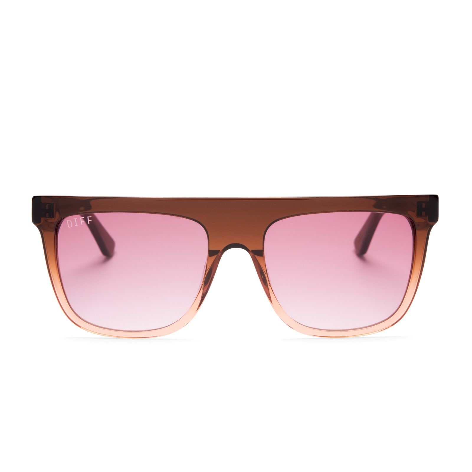 STEVIE - TAUPE OMBRE CRYSTAL + WINE GRADIENT SUNGLASSES sold by Diff Eyewear