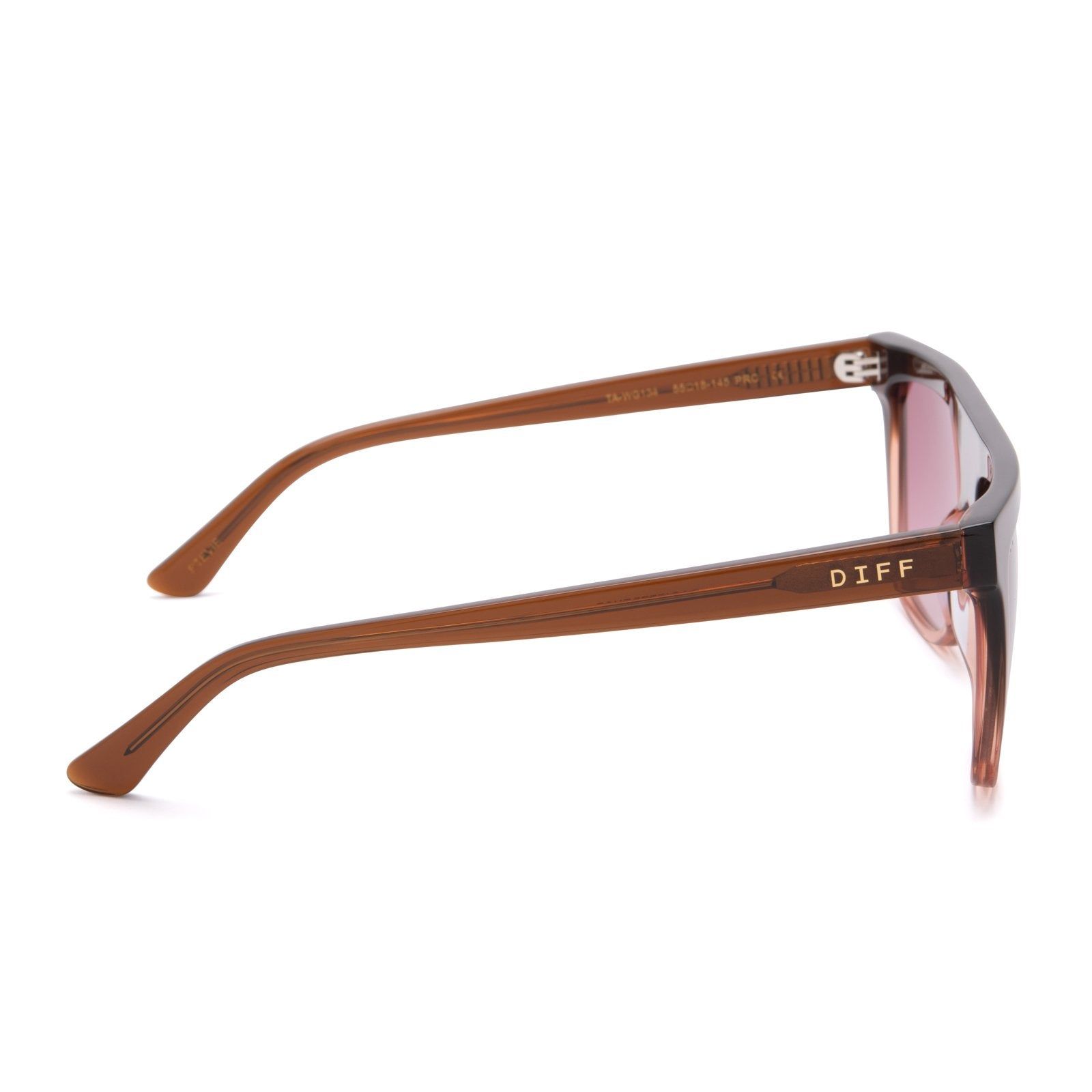 STEVIE - TAUPE OMBRE CRYSTAL + WINE GRADIENT SUNGLASSES sold by Diff Eyewear product image thumbnail 3