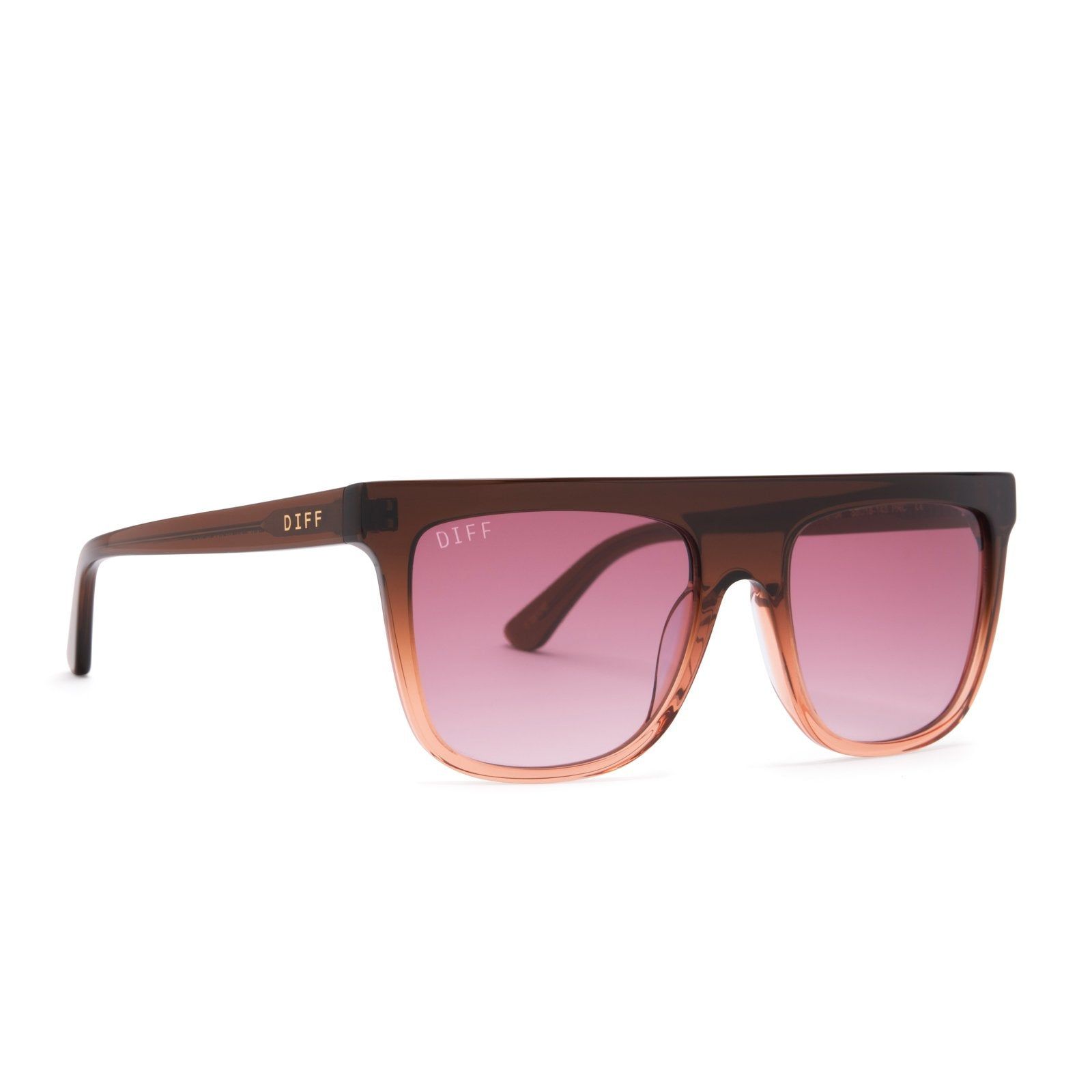 STEVIE - TAUPE OMBRE CRYSTAL + WINE GRADIENT SUNGLASSES sold by Diff Eyewear product image thumbnail 2