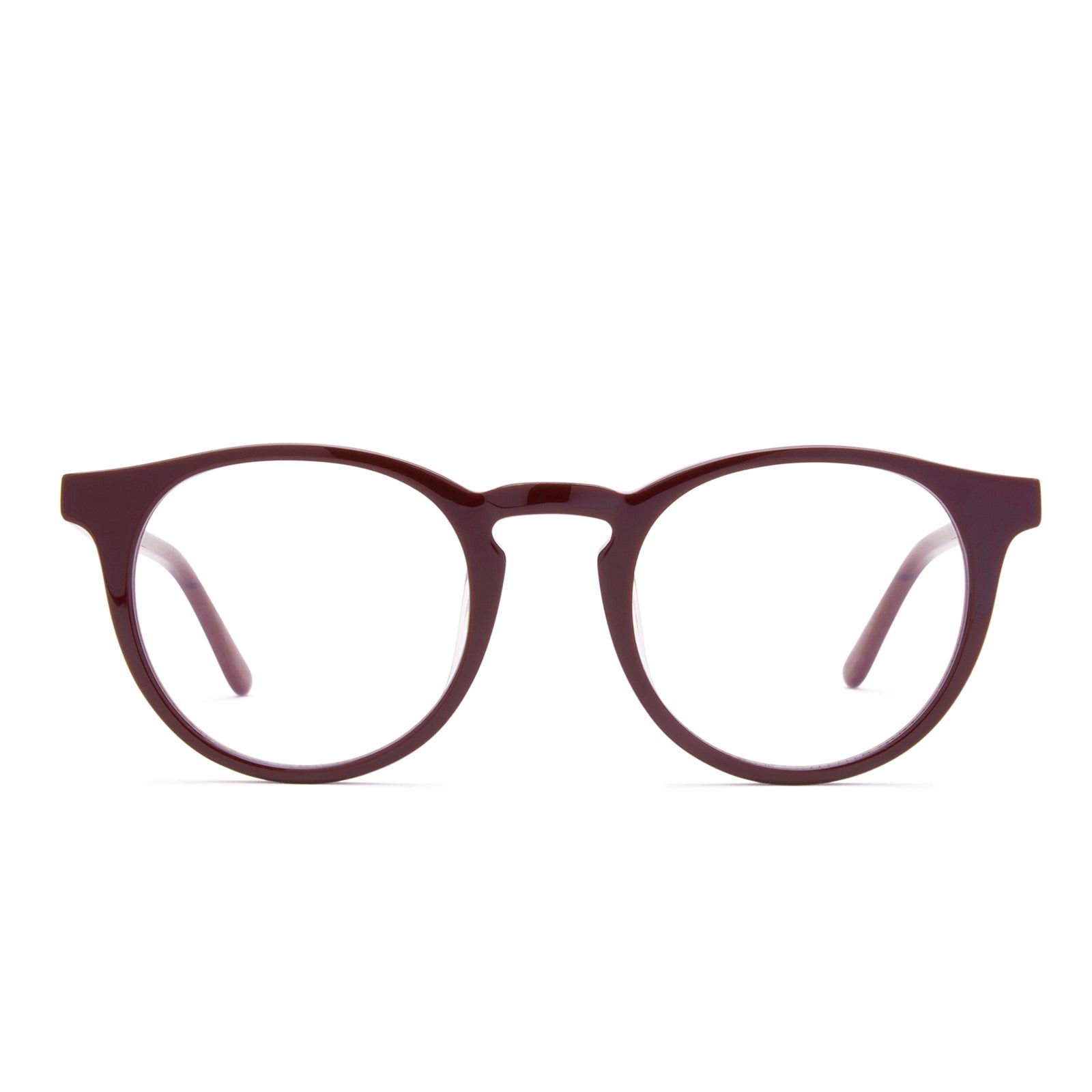 SAWYER - CLARET + CLEAR GLASSES sold by Diff Eyewear
