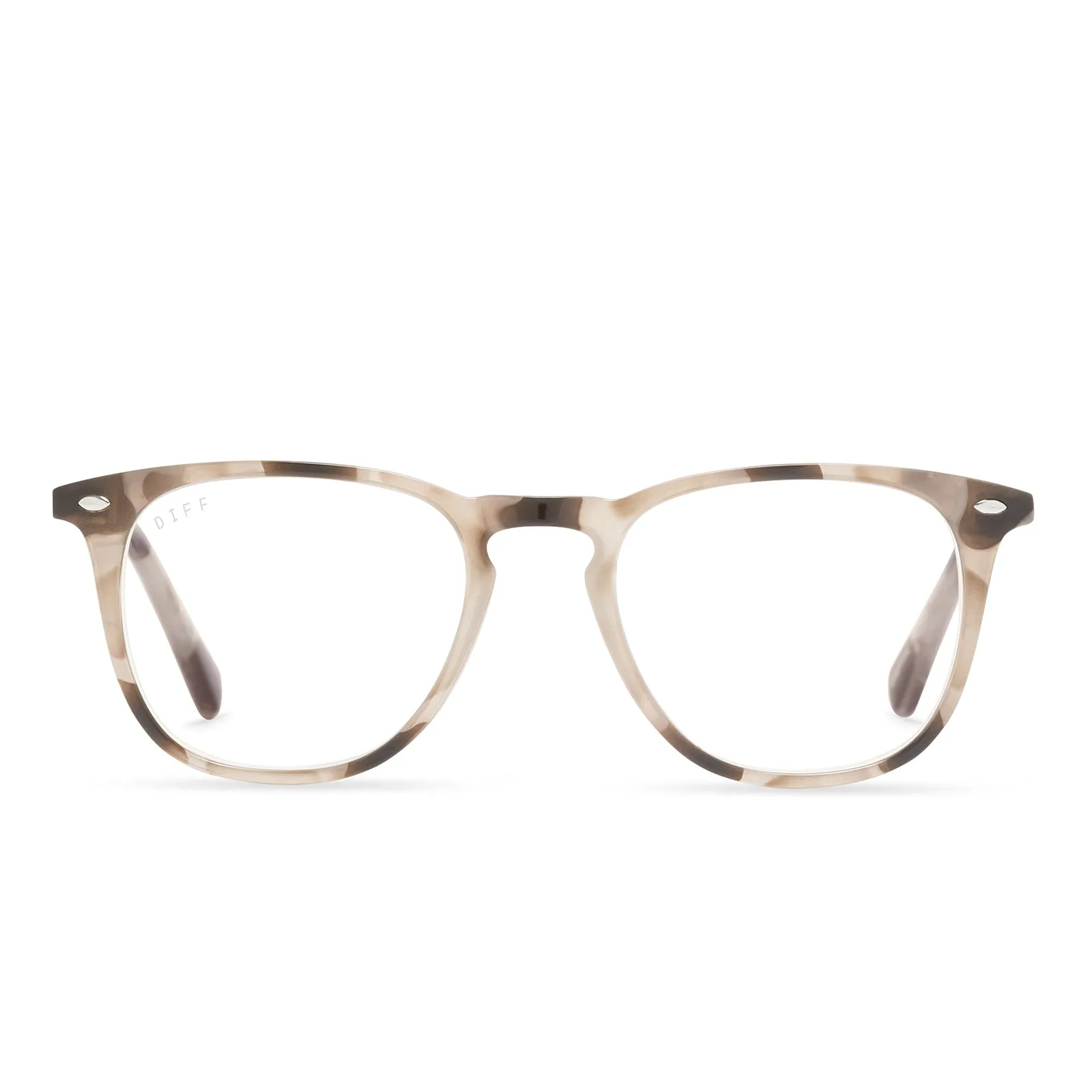 GRIFFIN - CREAM TORTOISE + BLUE LIGHT READERS sold by Diff Eyewear