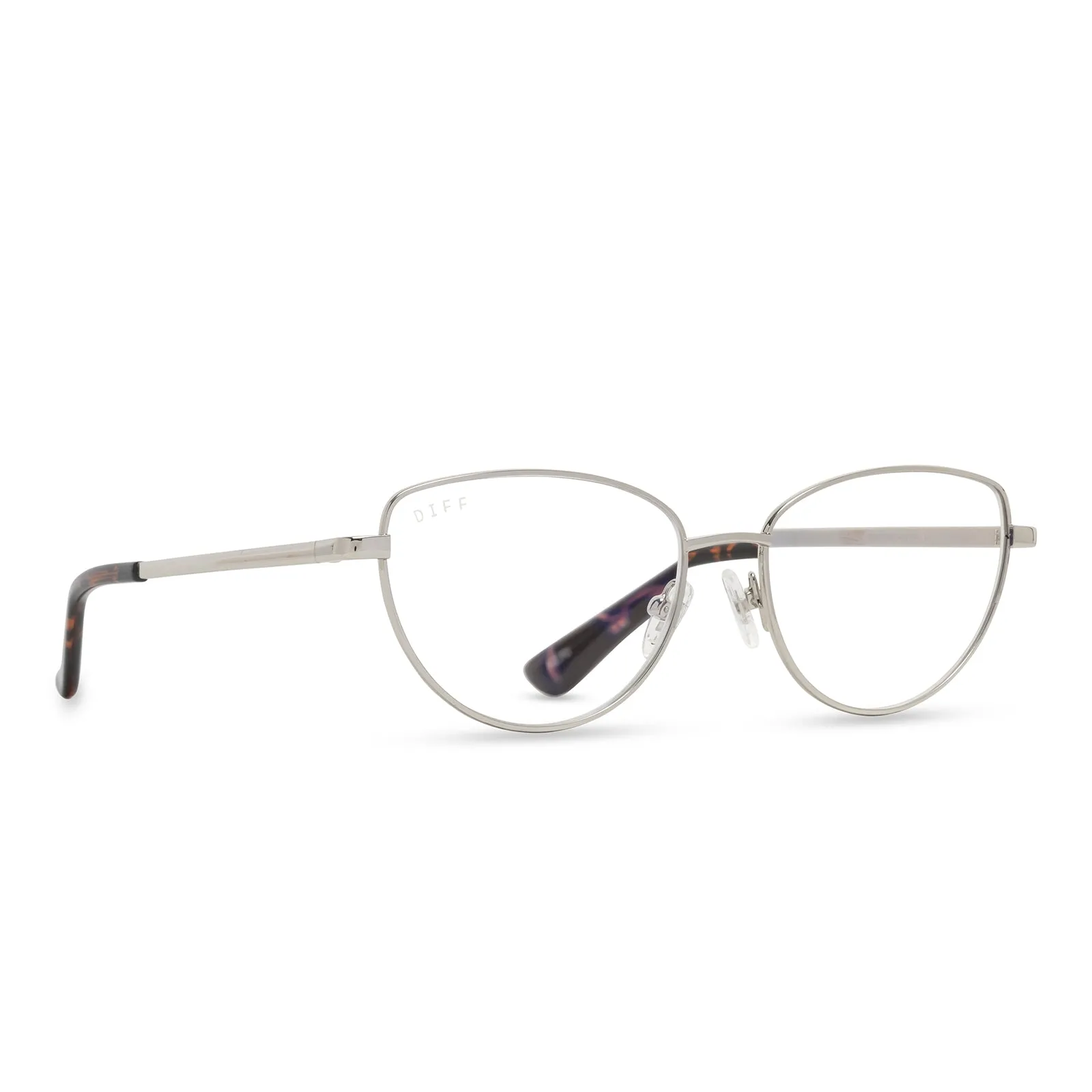KERI - SILVER/TORTOISE + BLUE LIGHT READERS sold by Diff Eyewear product image thumbnail 5