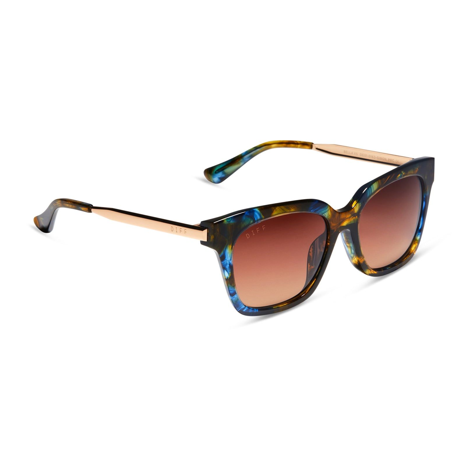 BELLA XS - GLACIAL TORTOISE + BROWN GRADIENT SUNGLASSES sold by Diff Eyewear product image thumbnail 2