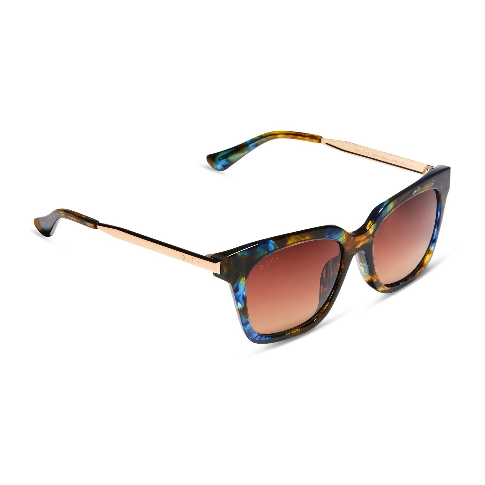 BELLA XS - GLACIAL TORTOISE + BROWN GRADIENT SUNGLASSES sold by Diff Eyewear product image thumbnail 4
