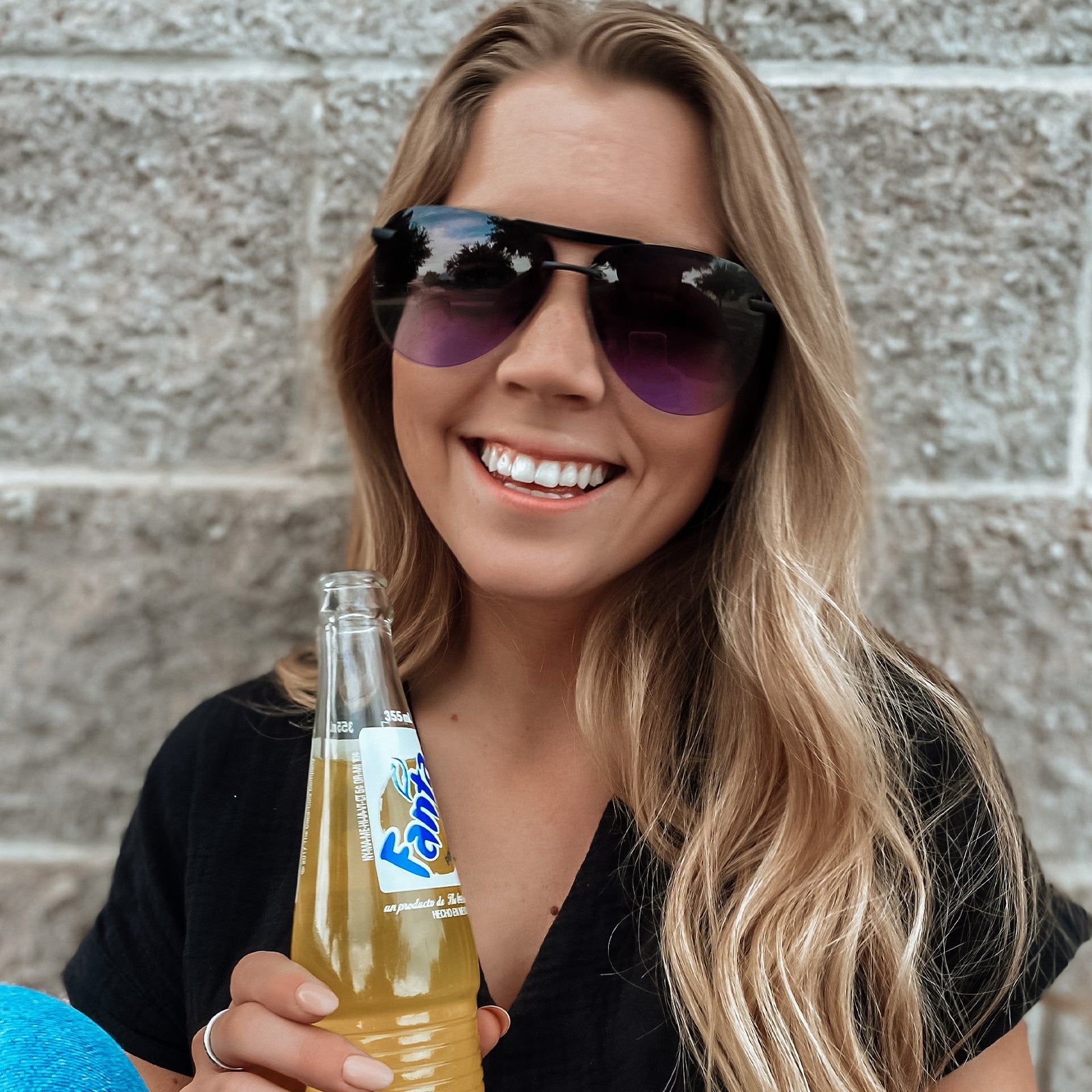 TAHOE - MATTE BLACK + BLUE GRADIENT SUNGLASSES sold by Diff Eyewear product image thumbnail 6