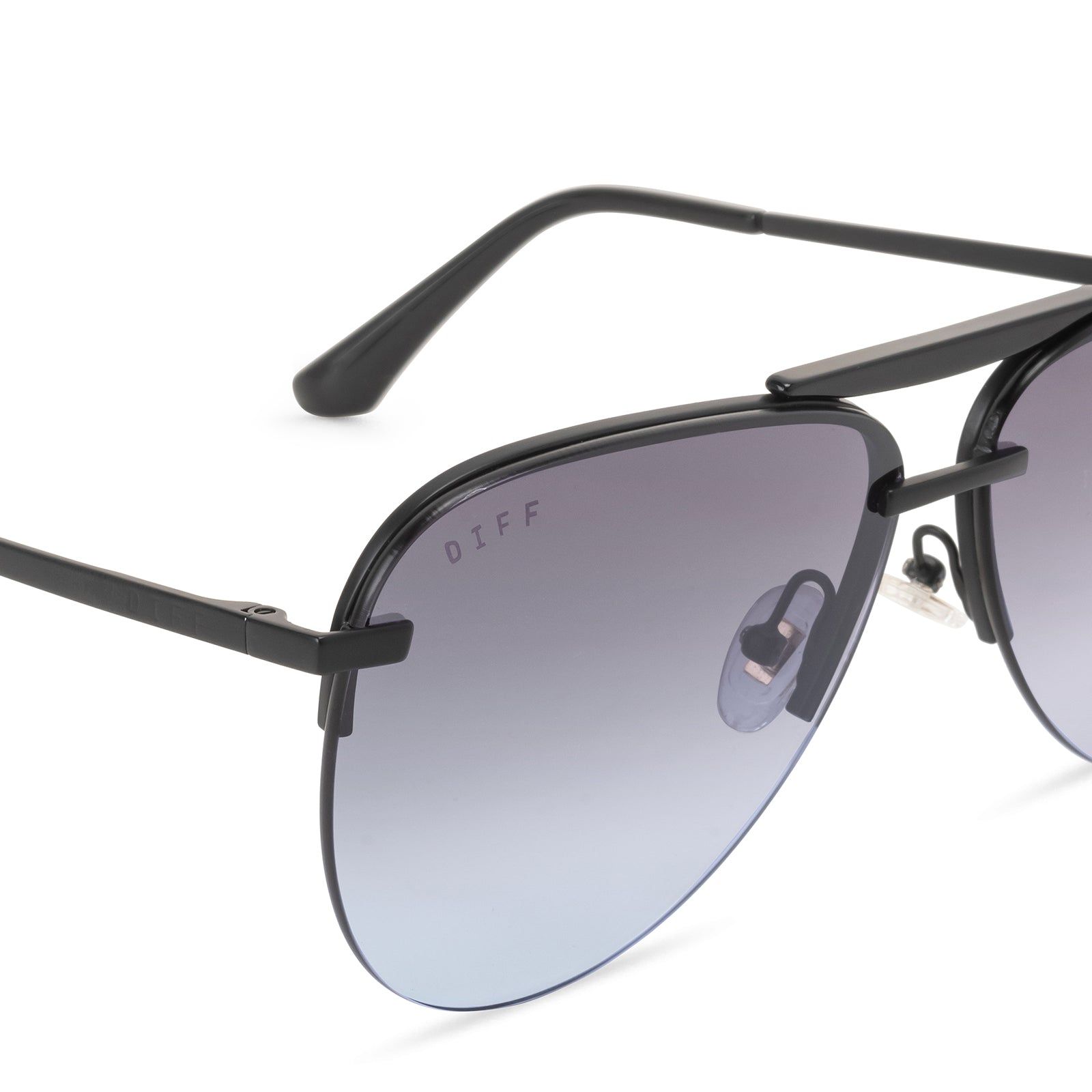 TAHOE - MATTE BLACK + BLUE GRADIENT SUNGLASSES sold by Diff Eyewear product image thumbnail 3