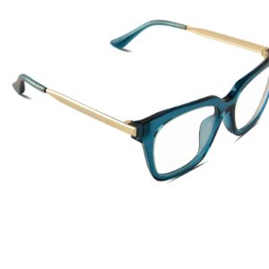 BELLA XS - DEEP AQUA + CLEAR GLASSES sold by Diff Eyewear
